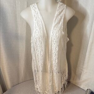 No Boundaries White Lace Cardigan